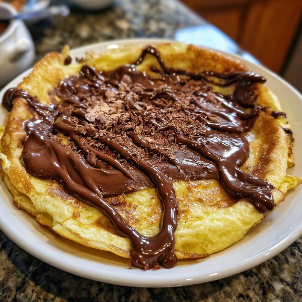 Pfannkuchen mit Schokolade