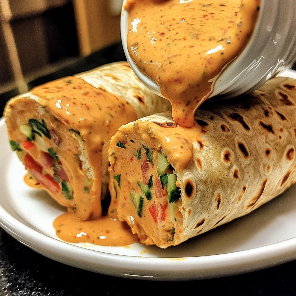 Wraps mit Joghurtsauce