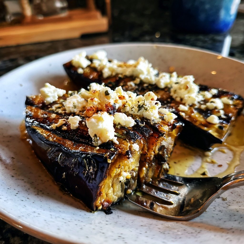 Gegrillte Auberginen Mit Feta