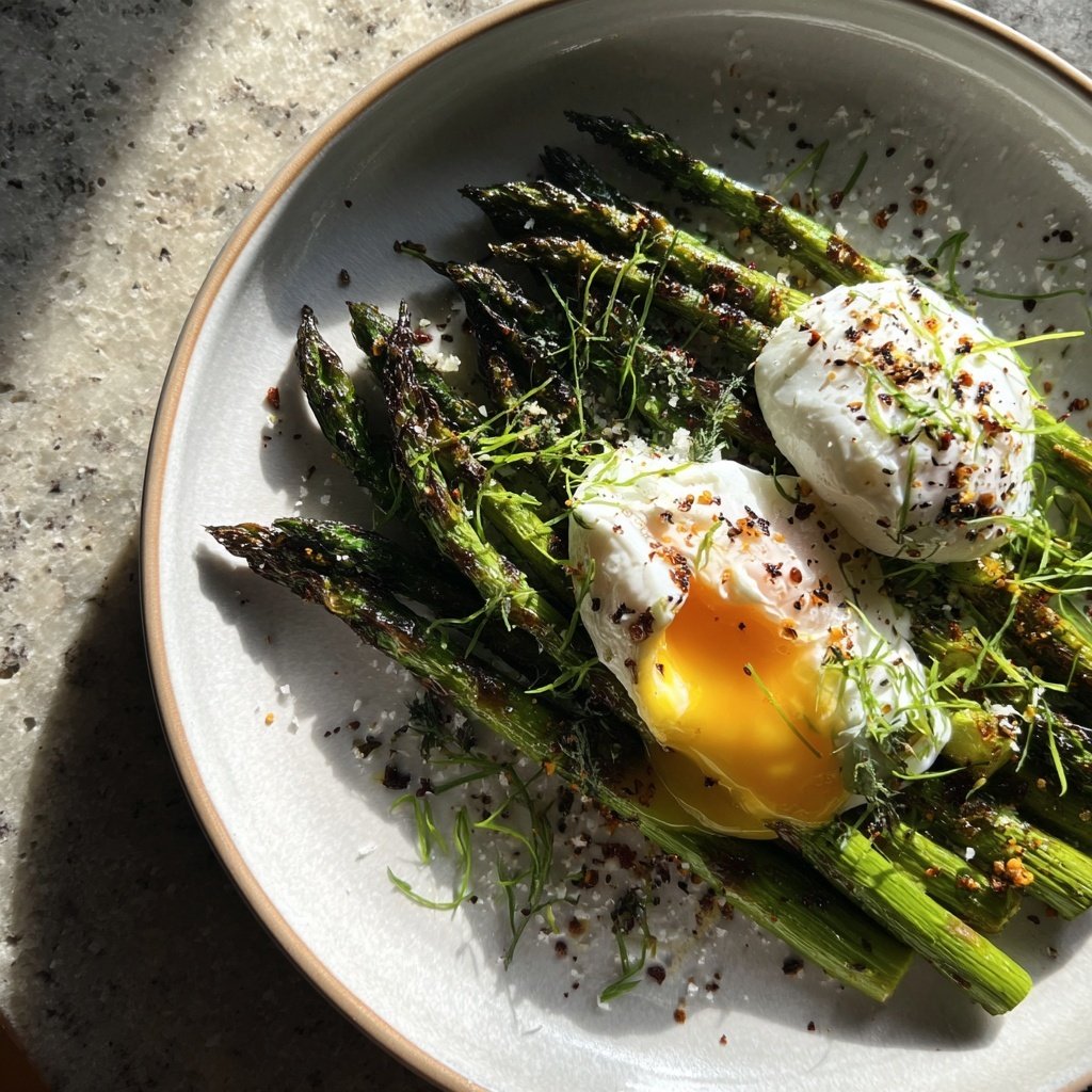 Grüner Spargel Mit Ei