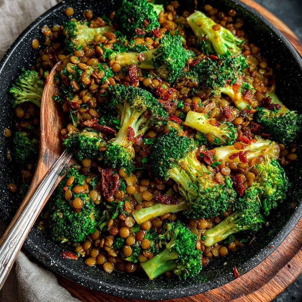 Brokkoli Linsen Pfanne